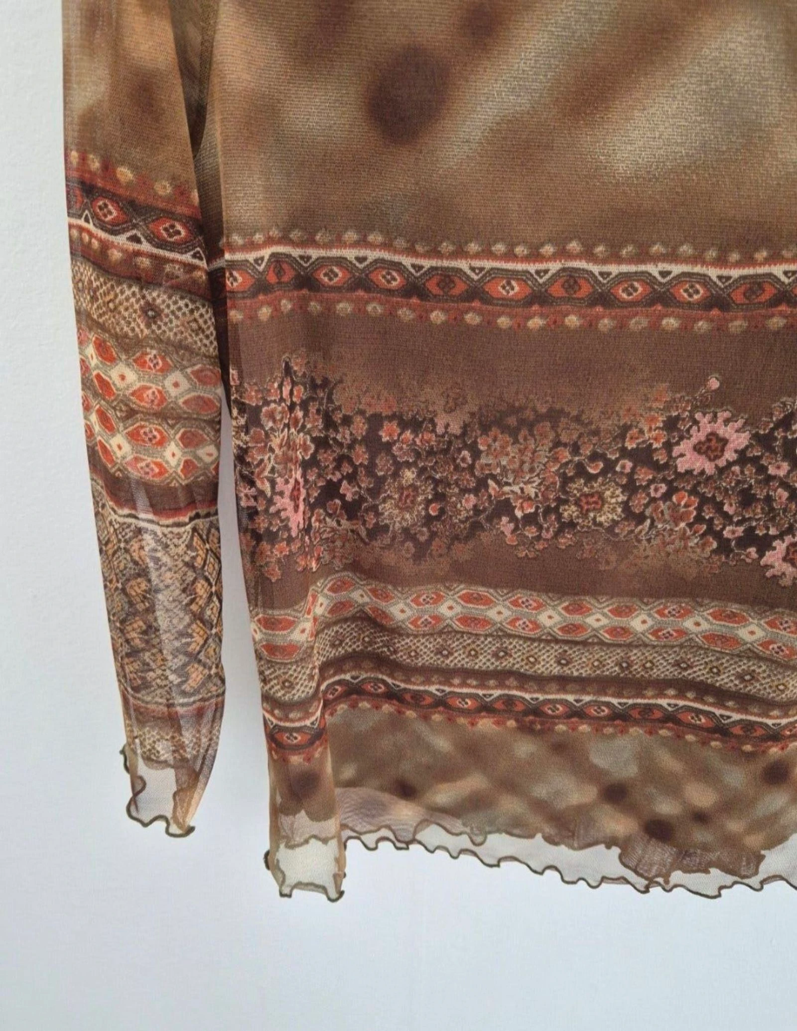 Vintage Georges Franck Y2K Haut en Maille Patchwork à Paillettes – Taille 42/44 – photo 9